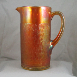 Jeannette Tree Bark Marigold Carnival Glass Water Set