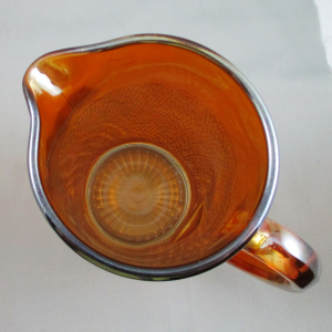 Jeannette Tree Bark Marigold Carnival Glass Water Set