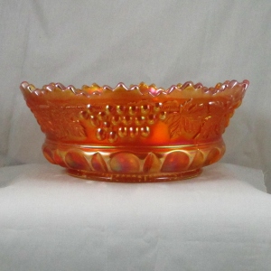 Antique Northwood Grape & Cable Thumbprint Marigold Carnival Glass Berry Set