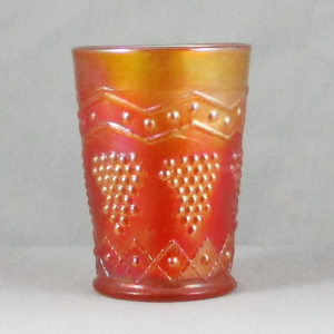 Antique Fenton Lattice & Grape Marigold Carnival Glass Water Set