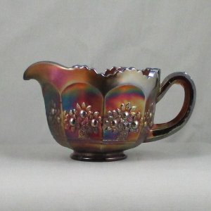 Antique Fenton Orange Tree Amethyst Carnival Glass Breakfast Set