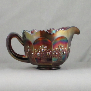 Antique Fenton Orange Tree Amethyst Carnival Glass Breakfast Set