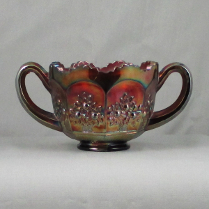 Antique Fenton Orange Tree Amethyst Carnival Glass Breakfast Set