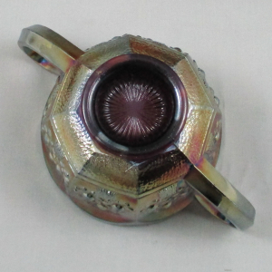 Antique Fenton Orange Tree Amethyst Carnival Glass Breakfast Set