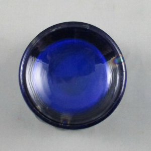 Antique Fenton Strawberry Scroll Blue Carnival Glass Tumbler