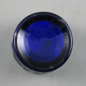 Antique Fenton Strawberry Scroll Blue Carnival Glass Tumbler