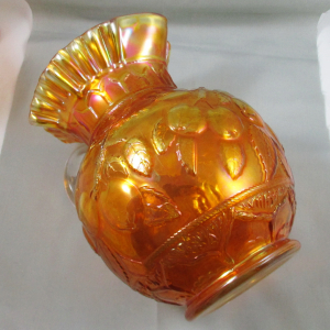 Antique Fenton Apple Tree Marigold Carnival Glass Water Pitcher