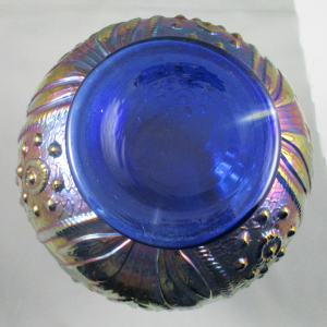 Antique Fenton Bouquet Blue Carnival Glass Water Set