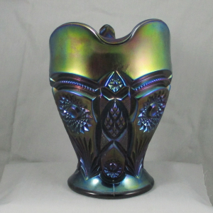 Antique Imperial Fashion Purple Carnival Glass Water Pitcher