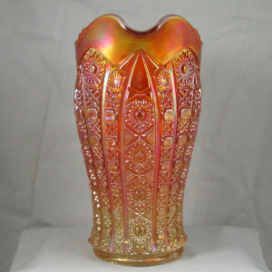 Antique Imperial Octagon Marigold Carnival Glass Water Set