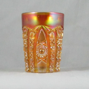 Antique Imperial Octagon Marigold Carnival Glass Water Set