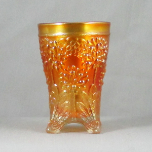 Antique Fenton Orange Tree Marigold Carnival Glass Tumbler