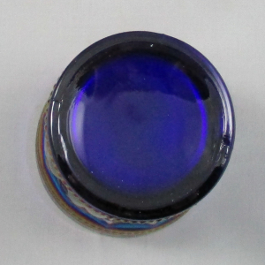 Antique Northwood Peach Blue Carnival Glass Tumbler