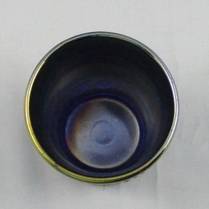 Antique Northwood Blue Peacock At The Fountain Carnival Glass Tumbler