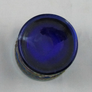 Antique Northwood Blue Peacock At The Fountain Carnival Glass Tumbler