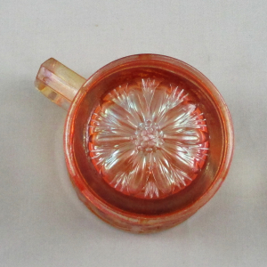 Antique Imperial Marigold Robin Carnival Glass Mug