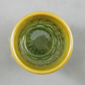 Mosser for Levay Aqua Opal Eyewinker Carnival Glass Tumbler