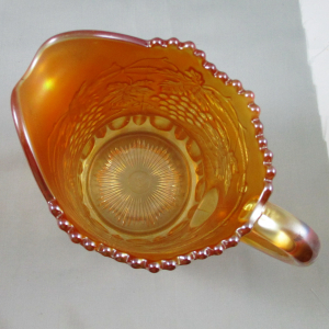Antique Northwood Marigold Grape & Cable Carnival Glass Water Set 1+6