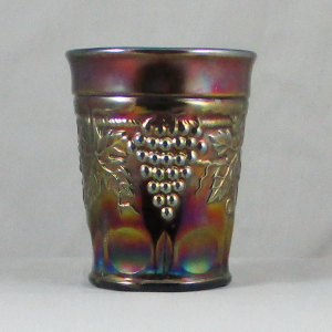 Antique Northwood Amethyst Grape & Cable Carnival Glass Water Set 1+6