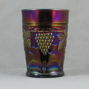 Antique Northwood Amethyst Grape & Cable Carnival Glass Water Set 1+6