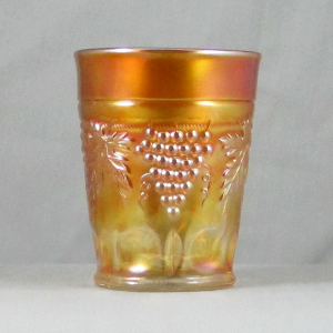 Antique Northwood Marigold Grape & Cable Carnival Glass Water Set 1+6