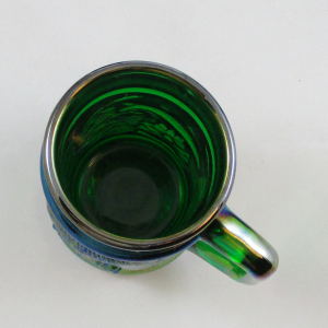 Fenton PNWCGC Green Fisherman’s Carnival Glass Mug