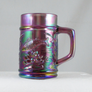 Fenton PNWCGC Lavnder Fisherman’s Carnival Glass Mug
