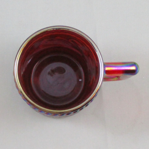 Fenton for DSB Red Swan Carnival Glass Mug