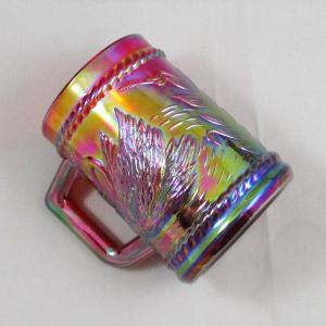 Fenton for DSB Red Swan Carnival Glass Mug