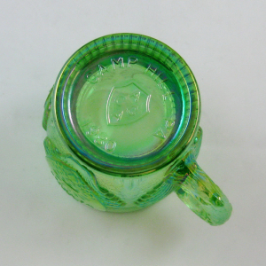 Fenton Ice Green Beaded Shell Carnival Glass Mug Limited Edition for ACGA