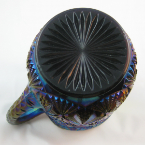 Antique Imperial Diamond Lace Purple Carnival Glass Water Pitcher