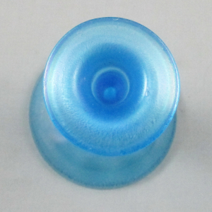 Antique US Glass Celeste Blue #151 Carnival Glass Candle Holder Pair