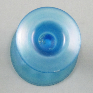 Antique US Glass Celeste Blue #151 Carnival Glass Candle Holder Pair