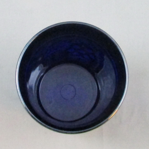 Antique Northwood Grape & Gothic Arches Blue Carnival Glass Tumbler