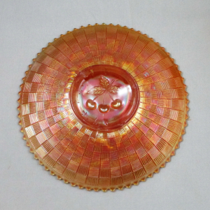 Antique Northwood Marigold Three Fruits Carnival Glass Plate