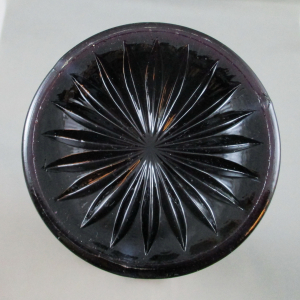 Antique Imperial Purple Ripple Carnival Glass Swung Vase