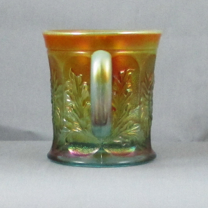 Antique Northwood Aqua Opal Dandelion Carnival Glass Mug