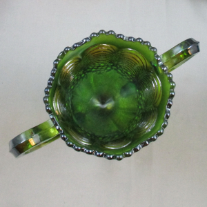 Fenton Orange Tree Green Carnival Glass Loving Cup
