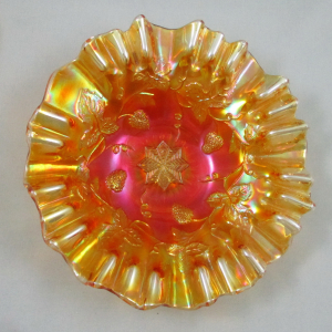 Antique Millersburg Marigold Grape Wreath Carnival Glass 3 in 1 Bowl