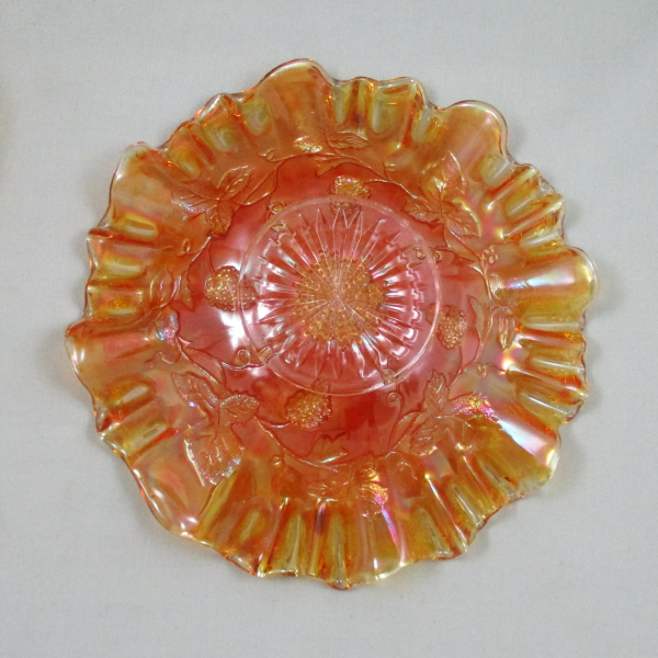 Antique Millersburg Marigold Grape Wreath Carnival Glass 3 in 1 Bowl