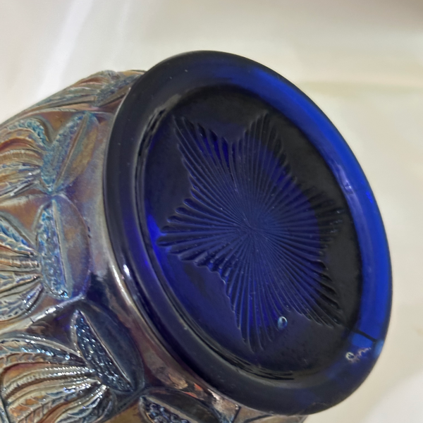 Antique Fenton Starflower Blue Carnival Glass Pitcher – Carnival Glass