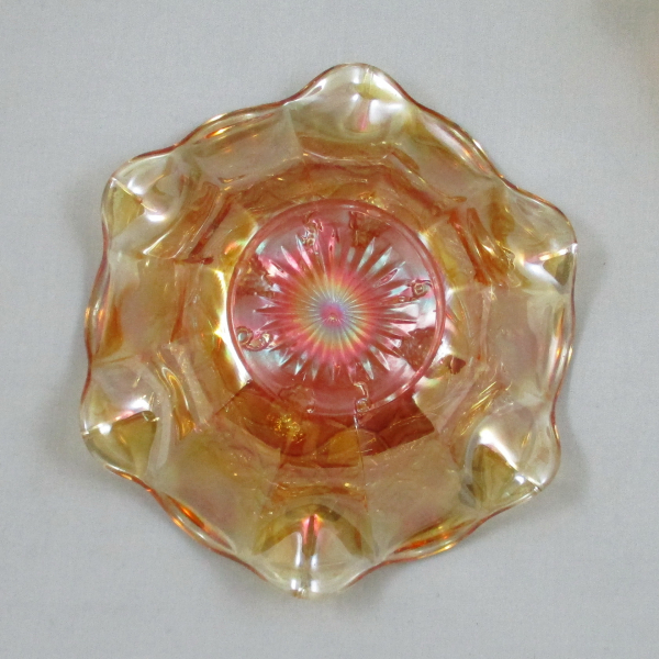 Antique Millersburg Marigold Strawberry Wreath Carnival Glass Small Bowl