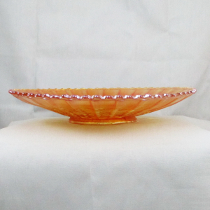 Antique Northwood Marigold Stippled Three Fruits Carnival Glass Plate