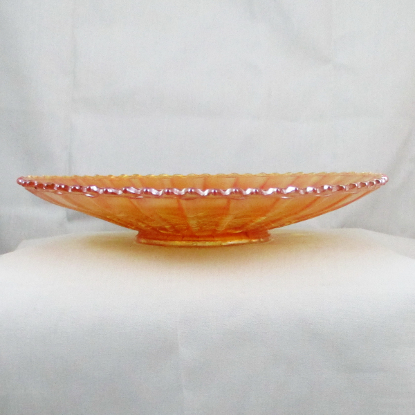 Antique Northwood Marigold Stippled Three Fruits Carnival Glass Plate