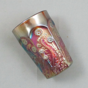 Antique Fenton Amethyst Paneled Dandelion Carnival Glass Water Set