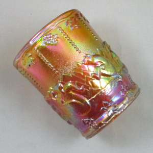 Fenton Marigold Frolicking Bears Carnival Glass Texas Tumbler for ICGA