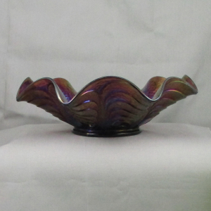 Antique Imperial Purple Cobblestones Carnival Glass Bowl