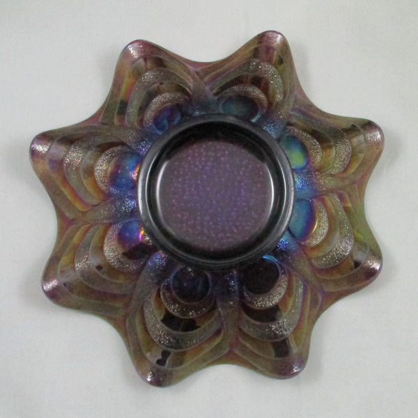 Antique Imperial Purple Cobblestones Carnival Glass Bowl