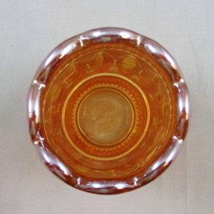 Antique Brockwitz Triands Marigold Carnival Glass Vase