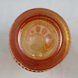 Antique Brockwitz Triands Marigold Carnival Glass Vase